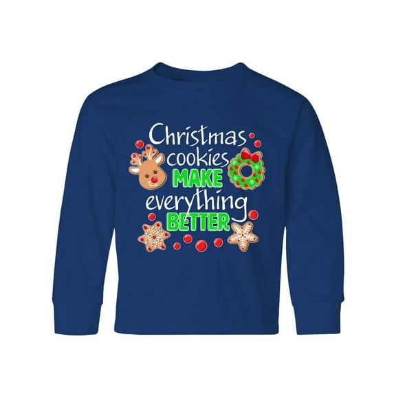 Inktastic Christmas Cookies Make Everything Better Long Sleeve Youth T-Shirt