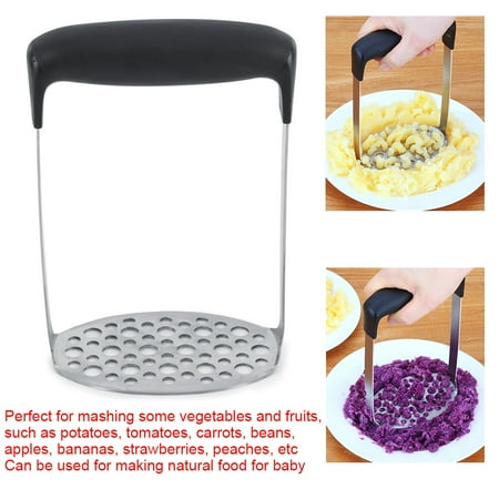 

Tebru Food Grade Stainless Steel Potato Masher Fruit Vegetable Mashing Tool Home Kitchen Utensil Stainless Steel Masher