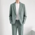 thumbnail image 3 of Conjunto de traje coreano de 2 piezas, tendencias masculinas, disfraces, ropa casual, alta calidad, 2024, trajes y blazers completos para hombre, ropa clásica, 3 of 5