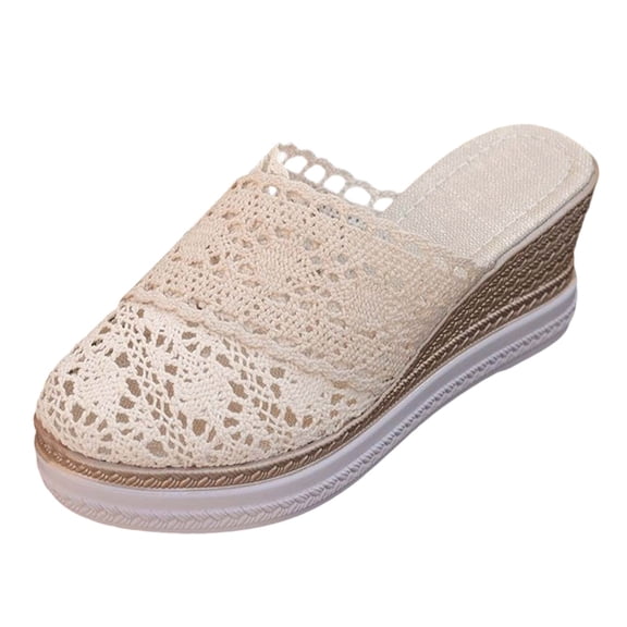Wovix Slippers For Women Mules Shoes Breathable Arch Support Basic Soft Wedge Sandals Work Footwear Daily Wear