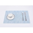 thumbnail image 5 of Diamond Woven Vinyl Placemats With Diamond Woven Design Reversible 13 x 19 Rectangular Placemat Set of 6 in Blue, 5 of 5