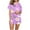 Purple, variant on SwiftWear Womens Button Down Pajama Sets Turndown Collar Short Sleeve Blouse Short Pants Trendy Daisy Pajamas Lounge Set, Purple L