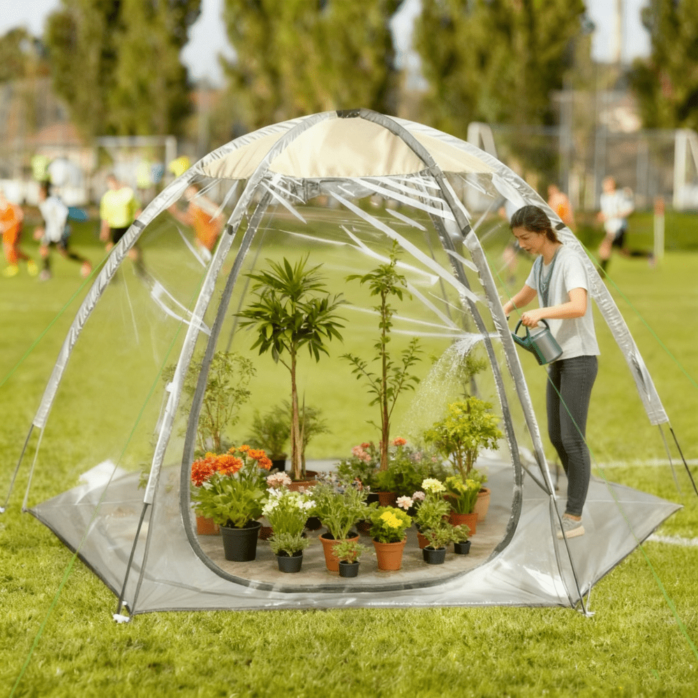 MAXVINI Transparent Sports Tent, Large Instant Waterproof Tent, UVproof Outdoor 360 Full-View for Sports, Outdoor, Backyard, Patios
