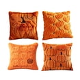 thumbnail image 2 of PoyoKee Fall Pillow Covers 18x18, Halloween Pumpkin Corduroy Throw Pillow Covers, Embroidered Pillowcase for Sofa Thanksgiving Halloween Indoor Decor, 2 of 8