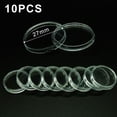 thumbnail image 1 of Bgsha 10/25pcs 27mm Transparent Plastic Coin Holder Coin Collecting Box Case Capsule, 1 of 9