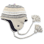 Isotoner Men's Acrylic Fairisle Knit Trapper Hat Black Size One Size