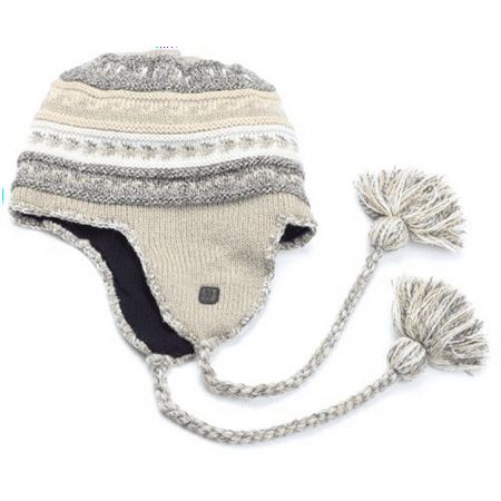 Isotoner Men's Acrylic Fairisle Knit Trapper Hat Black Size One Size