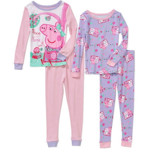 Peppa Pig Peppa Pig Toddler girls' tight fit pajamas 4piece set
