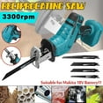 thumbnail image 2 of 3000 RPM/Min Cordless Electric Reciprocating Saw Portable Metal Wood Cutting Machine Tool Variable Speed, 2 of 7