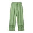 thumbnail image 7 of Tumotour Linen Pants for Women Drawstring Elastic Waist Straight-Leg Pants Athletic Workout Running Joggers with Pocket, 7 of 7