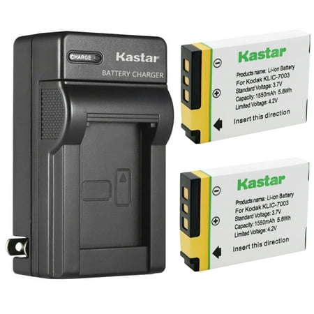 Kastar 2-Pack GB-40 Battery and AC Wall Charger Replacement for GE GB-40 GB40 Battery GE A830 E1030 E1035 E1040 E1050 E1050TW E1055 E1235 E1240 E1250TW E850 E850SL H855 Camera