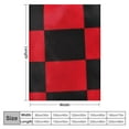 thumbnail image 4 of JEUXUS  Buffalo Plaid Throw Blanket 285 GSM Warm Checkered Throw Blanket All Season Soft Flannel Blanket with Checkerboard Grid Pattern for Couch Bed Sofa (Red and Black Plaid), 4 of 6