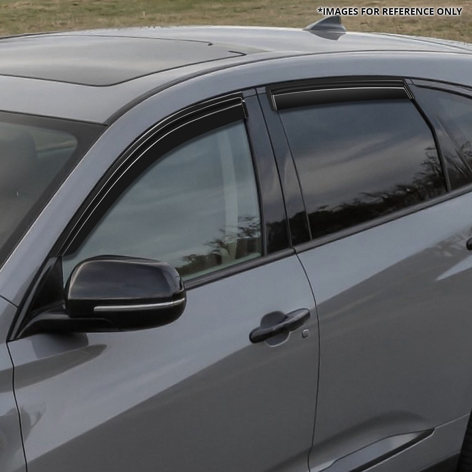 Nuvision Tape-On Window Visor Vent Shade Sun Rain Guard Deflector for 19-25 Acura RDX