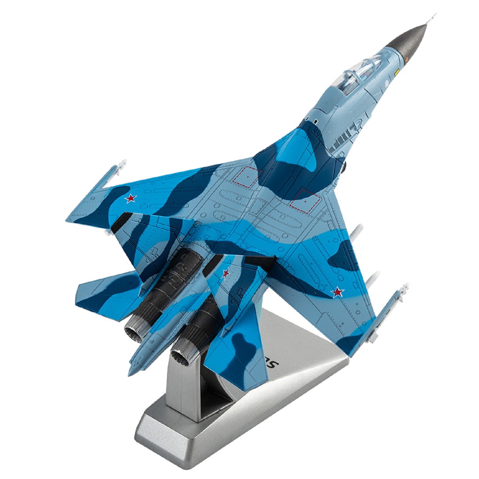 JIAHAOO Diecast Russian Air Force SU 30MKK Fighter Plane Model 1/100 Scale Collectible Aviation Display Souvenir