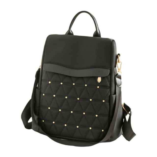 Mochila Bolso Casual Portátil Bolsa de Transporte Cierre de Cremallera Bolsa de Trabajo Gran Capacidad Negro