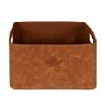 thumbnail image 1 of Canadiana Leather Storage Bin, 1 of 4