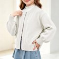 thumbnail image 6 of Xdegoge Girls Cardigan Sweaters Crewneck Long Puff Sleeve Open Front Knit Outerwear Cute Fall Winter Chunky Sweater Tops Warm Casual Knitwear for Kids School Wear, 6 of 6