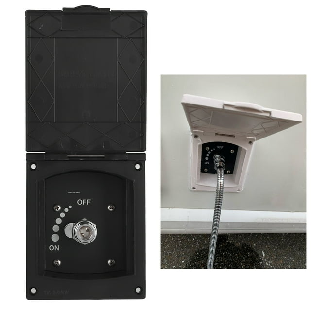 Peahefy Rv Motorhome RV Accessories 1/2in Exterior Shower Box Inlet And Outlet Port For RV Boat Motorhome Without Shower Hose/Head Rv