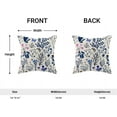 thumbnail image 4 of Summer Pillow Covers 16x16 Inch Set of 2,Navy Blue Wild Flower Plant Throw Pillows Case,Seasonal Floral Outdoor Decorative Square Linen Farmhouse Decor Cushion Covers for Home Sofa Bed Couch, 4 of 6