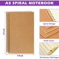 thumbnail image 2 of 5 Pack A5 Blank Spiral Notebook 100 Pages/ 50 Sheets, 2 of 5
