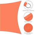 thumbnail image 4 of Yescom 13x10Ft 97% UV Block Rectangle Sun Shade Sail Outdoor Patio Pool Garden Yard Lawn Carport Net Bright Orange, 4 of 11