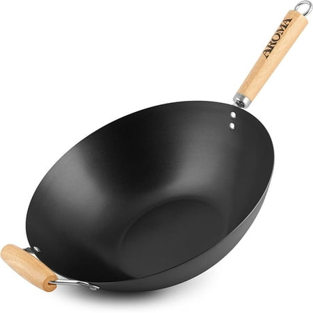 UPC 021241001021 product image for Aroma® 14  Carbon Steel Wok (anw-102) | upcitemdb.com