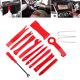 thumbnail image 1 of Herramientas de extracción de de automóviles, 14 piezas universales de material acero al carbono para salpicadero de automóviles Clips Alicates de rojo Yotijar Equipo de eliminación de recortes, 1 of 9