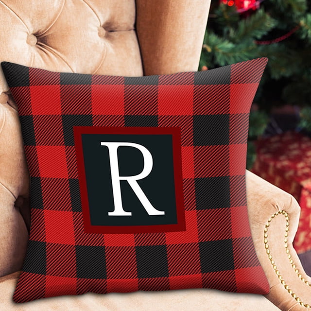 Fiudx Funda de Almohada Navideña con Estampado Navideño de Piel de Melocotón, Artesanía Exquisita, Material Suave y Cómodo, Decoración para Sofá Cama, Fácil de Limpiar, Tamaño 45 X 45 Cm.