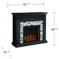 thumbnail image 4 of SEI Furniture Drovling Marble Electric Fireplace in Black, 4 of 4
