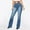 Blue, variant on Bmisegm Women's Slim Y2K Flare Bell Jeans, White, XXL