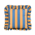 thumbnail image 2 of Striped Throw Pillow Cover Decorative Throw Pillow Covers Blue Orange Ruffled Couch Throw Pillows for Living Room Decorative Pillow Cover for Sofa 1 Pack, 2 of 8