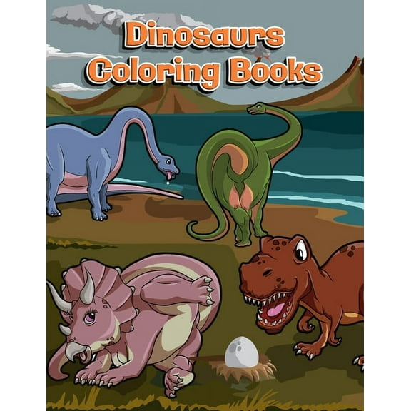 Coloring Books for Kids Ages 4-8 Animals: Dinosaurs Coloring Books : Dinosaur Activity Book For Toddlers and Adult Age, Childrens Books Animals For Kids Ages 3 4-8 (Series #12) (Paperback)