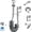 Silver, variant on 1-In-2-Handheld Out Dual Control Valve Bidet Sprayer for Toilet, Premium Handheld Bidet Sprayer for Toilet with Adjustable Pressure Valves for Toilet - Adjustable Water Pressure (Silver)