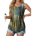 thumbnail image 3 of Fantaslook Womens Tank Tops Dressy Casual Sleeveless Blouses Crew Neck Pleated Tunic Shirts Summer Tops, 3 of 9