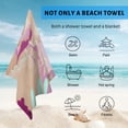 thumbnail image 4 of GZHJMY Beach Towel for Women Girls, Abstract Pink Flower Bath Towel, Oversized Lightweight Sport Towel, 31x51 Inch, 4 of 7