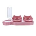 thumbnail image 1 of Cuencos 3 en 1 para perros y gatos, suministros para mascotas, cuencos de alimentación para mascotas, cuencos dobles para gatos Rosa, 1 of 8