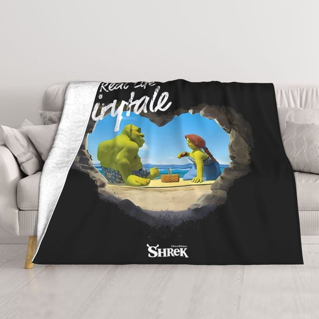 Manta de aire acondicionado Shrek, manta de felpa de franela suave, manta de cama, manta de sofá para adolescentes, niños, niñas, niños, hombres, mujeres