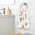 thumbnail image 3 of Yayeee 100% Cotton Hand Towels for Bathroom 16" x 28" Soft Absorbent Kitchen Towel, Green Cute Vegetables, 3 of 7