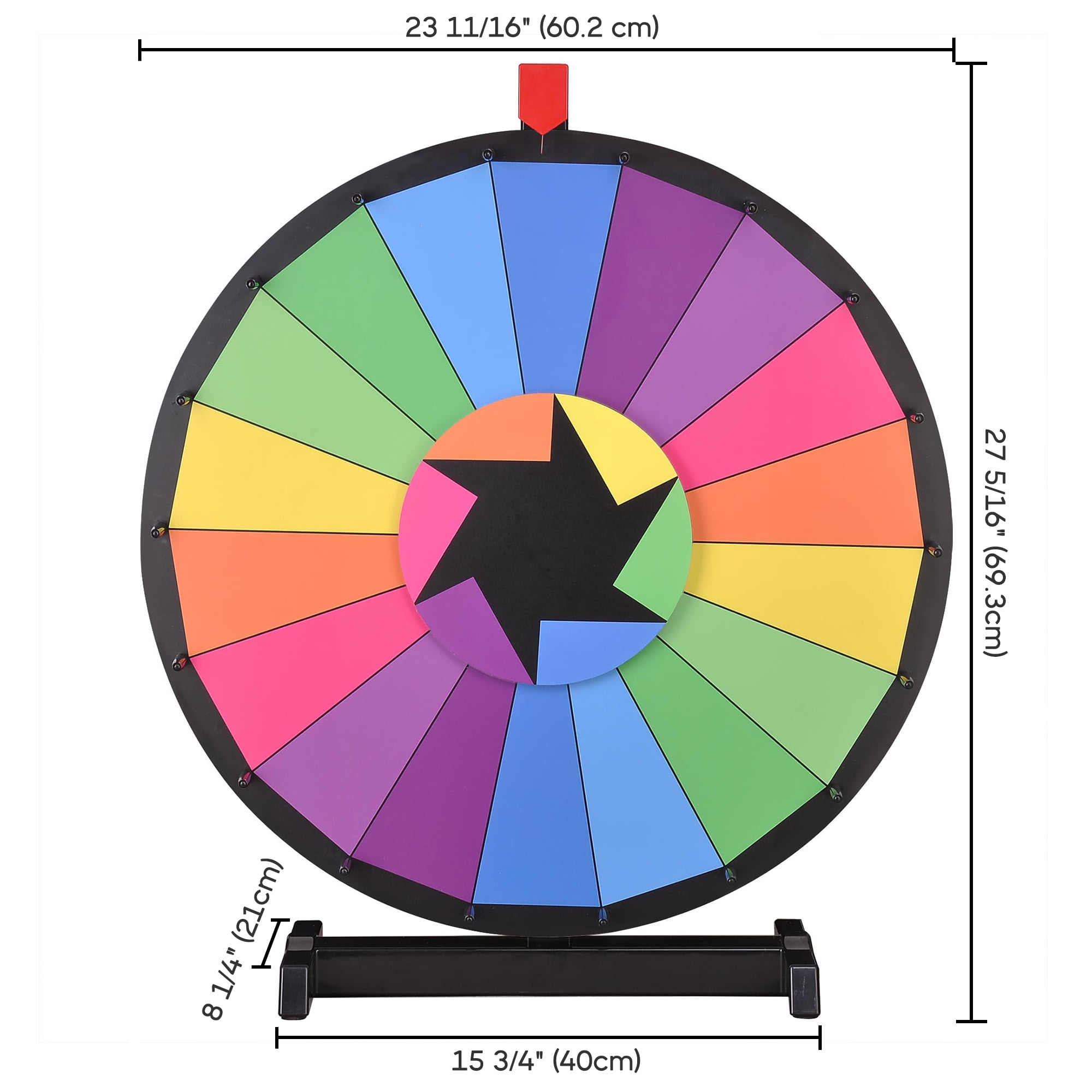 Casino Prize Wheel 18" Spinning Tabletop Portable 