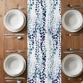 thumbnail image 4 of Table Runner 120 Inches Long for Kitchen Dining, Blue Weeping Eucalyptus Dresser Scarf Farmhouse, Dining Table Decorations for Wedding/Parties, Spring Summer Farmhouse Leaves 13 x 120 In, 4 of 8