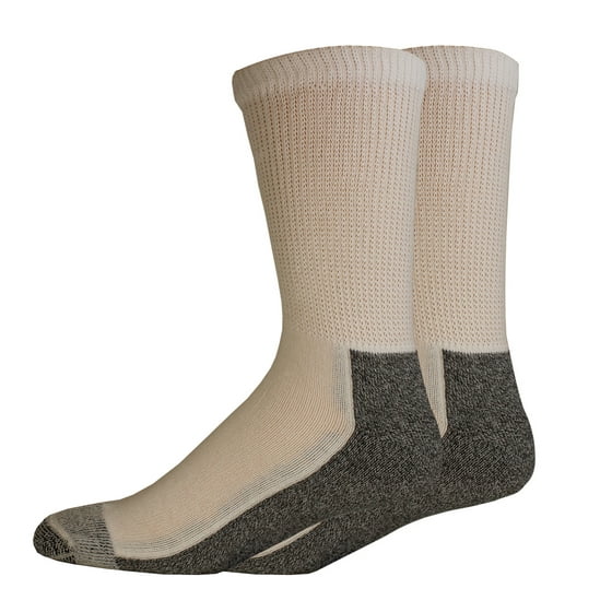Genuine Dickies - Men's Non-Binding Steel Toe Crew Socks, 2-Pack ...