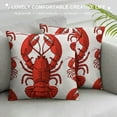 thumbnail image 3 of Red Lobster Print Print Decor Throw Pillows Covers Soft,Bedding Pillow Cases for Couch and Sofa Home Gifts, 3 of 5