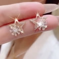 thumbnail image 4 of WILLBEST Rhinestone Stud Earrings for Women Girls Minimalist Tiny Ear Wrap Piercing Hoop Ear Jewelry, 4 of 9