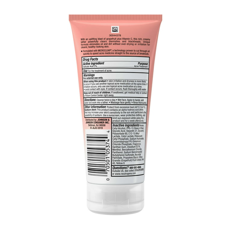 Neutrogena Oil-Free Acne Pink Cream Cleanser, 6 oz - Walmart.com