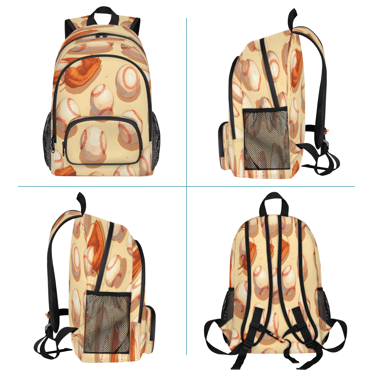 Herdesigns Baseball Laptop Backpack for Women Men, 18.3 Inch Ball Game Large Computer Backpacks Fashion Teacher Nurse Bag Casual Daypack for Work Travel