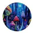 thumbnail image 4 of PIKWEEK Outdoor Picnic Camping and Indoor Kitchen Dining Party Mushroom Forest Trees Plants Flowers Landscape Round Tablecloth White, 4 of 8