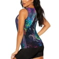 thumbnail image 3 of Haiem Colorful Plant Wolf Printed Women's Workout Tank Top, Quick-Dry Sleeveless Gym Shirt, Breathable Lightweight Athletic Top for Running, Yoga, and Casual Wear-X-Large, 3 of 7