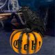 thumbnail image 5 of Halloween Crow Pumpkin Figurine Black Raven Pumpkin Resin Statue, 5 of 5