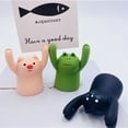 thumbnail image 3 of Cartoon Style Message Holder Anti-wear Resin Pig Panda Cat Frog Card Stock Clip for Desktop, 3 of 7