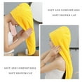 thumbnail image 4 of 2 Pack Microfiber Hair Drying Towels Thicken Cap with Button Hair Towel Magic Instant Hair Dry Wrap, 4 of 5